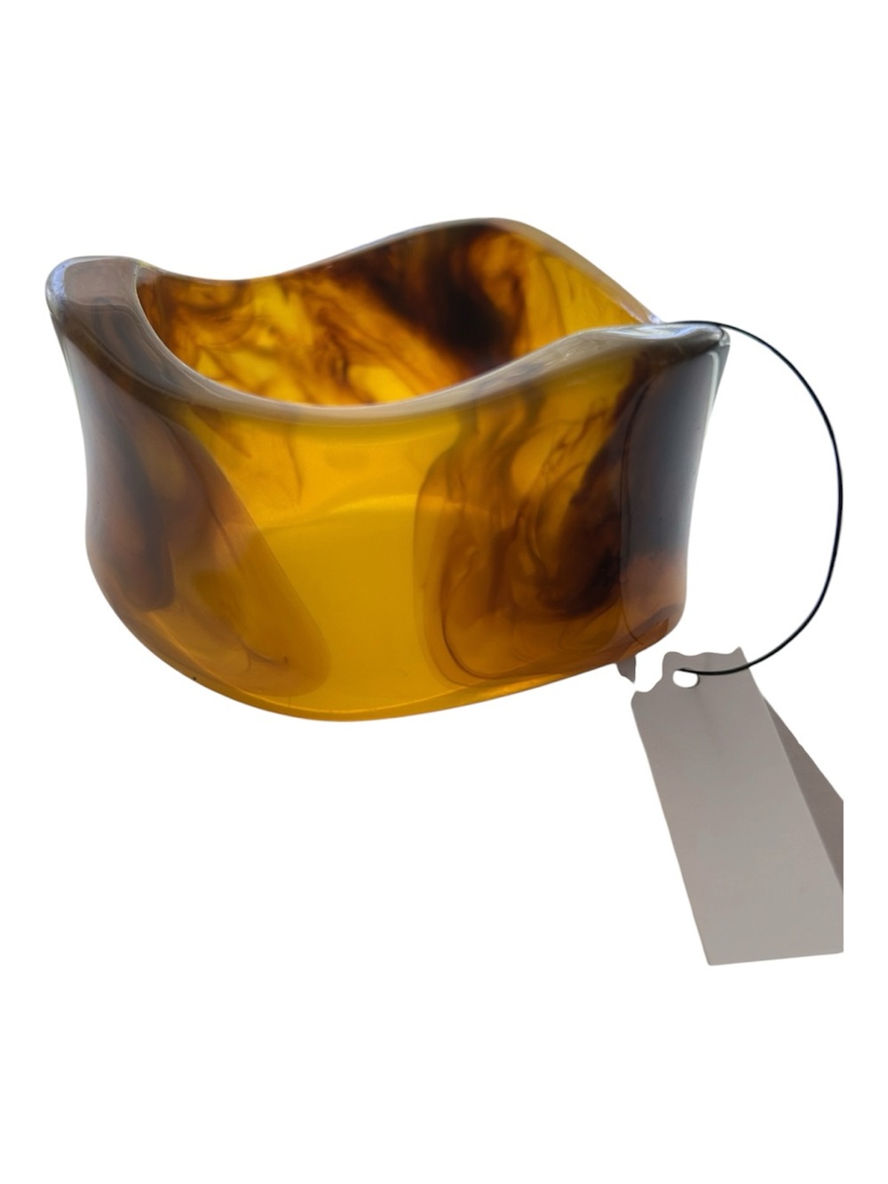 NWT Chico’s Tortoise Shell Horn Wide Cuff Bangle Bracelet
